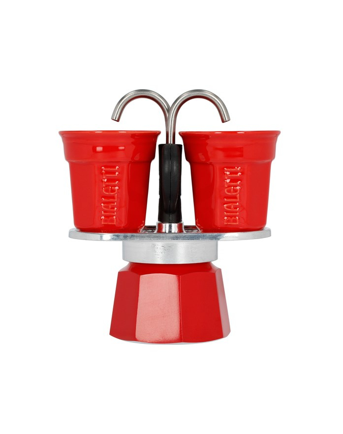 Bialetti kawiarka Mini Express czerwona 2tz + 2 filiżanki główny