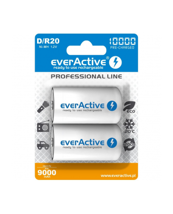 everactive Akumulatorki R20/D NI-MH 10000 mAh 2 szt. ready to use