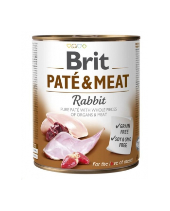 Karma BRIT PATÉ ' MEAT z królikiem dla psa 800g