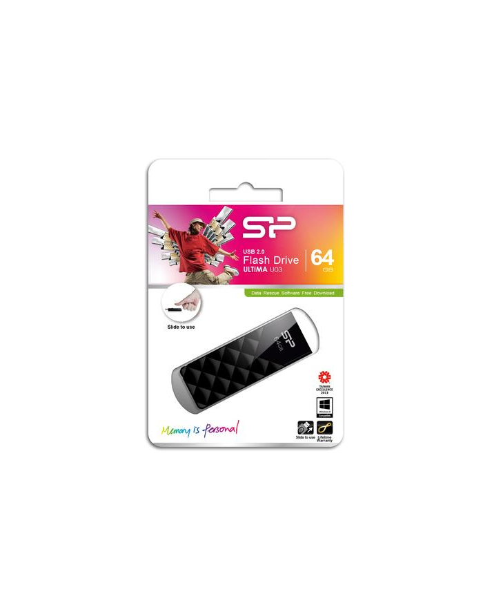 Pendrive Silicon Power Ultima U03 64GB USB 20 kolor czarny główny
