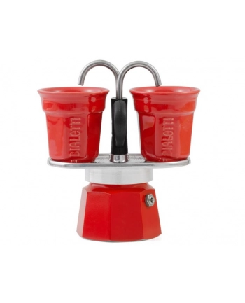 Bialetti kawiarka Mini Express czerwona 2tz + 2 filiżanki nr 1