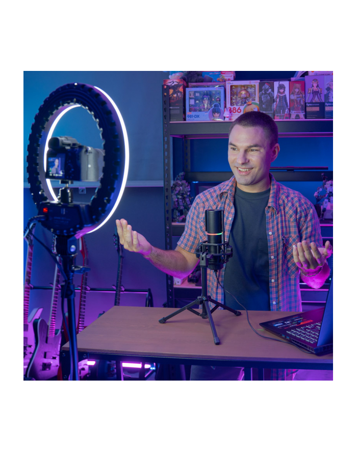 Mikofon Streamplify MIC RGB Tripod Streaming USB Black główny