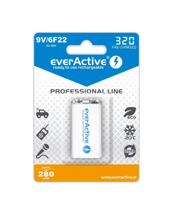 everactive Akumulator 6F22/9V Ni-MH 320 mAh 1 szt. ready to use