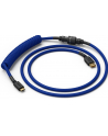 Glorious PC Gaming Race Coiled Cable Cobalt, USB-C to USB-A Spiralcable - 1,37m, blue - nr 1
