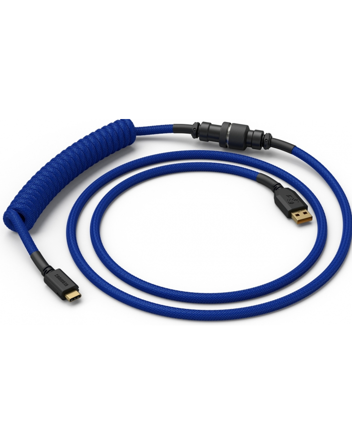 Glorious PC Gaming Race Coiled Cable Cobalt, USB-C to USB-A Spiralcable - 1,37m, blue główny