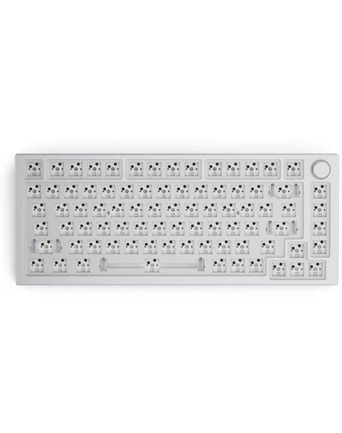 Glorious PC Gaming Race GMMK Pro White Ice 75% TKL Tastatur - Barebone, ANSI-Layout, srebrny główny