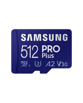 SAMSUNG PRO Plus 512GB microSDXC UHS-I U3 160MB/s Full HD 4K UHD memory card including USB card reader