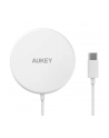 aukey LC-A1 White ładowarka bezprzewodowa MagSafe Qi 15W USB C - nr 1