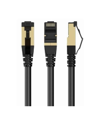 GEMBIRD PP8-LSZHCU-BK-0.5M S/FTP Cat. 8 LSZH patch cord Kolor: CZARNY 0.5m