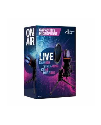 ART CAPACITIVE STANDING MICROPHONE WITH MEMBRANE AC-02 TRIPLE USB LED nr 1
