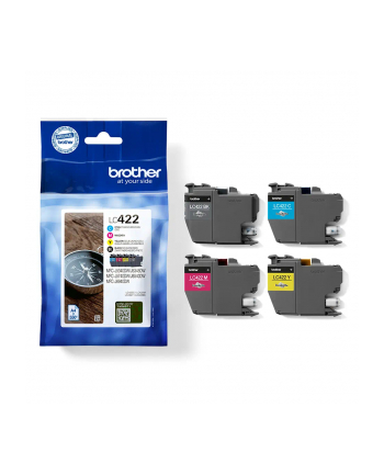 BROTHER Black Cyan Magenta and Yellow Ink Cartridges Multipack Each cartridge prints up to 550 pages - DR Version