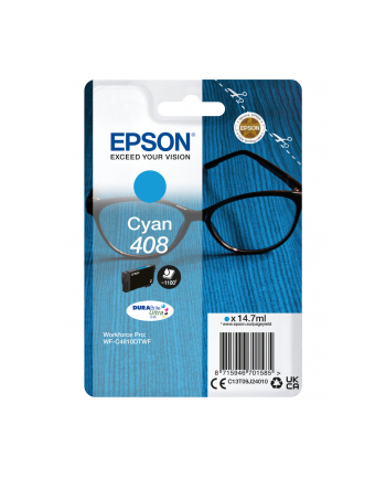 EPSON Singlepack Cyan 408 DURABrite Ultra Ink