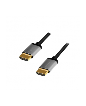 LOGILINK CHA0102 Kabel HDMI A/M do A/M 4K/60 Hz alu czarny/szary 3m