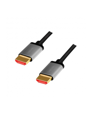 LOGILINK CHA0105 Kabel HDMI A/M to A/M 8K/60Hz alu czarny/szary 2m