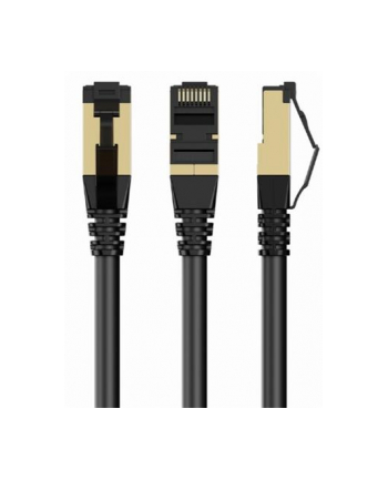 GEMBIRD PP8-LSZHCU-BK-5M S/FTP Kat. 8 LSZH patchcord czarny 5m