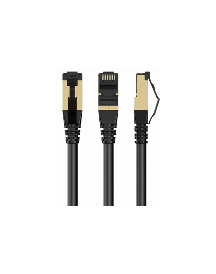 GEMBIRD PP8-LSZHCU-BK-5M S/FTP Kat. 8 LSZH patchcord czarny 5m główny
