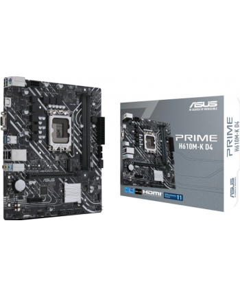 ASUS PRIME H610M-K D4 LGA 1700 1xD-Sub port 1xHDMI 1xPCle 4.0/3.0 x16 slot