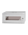 NETRACK Szafa wisząca ECO-Line Rack 19inch 4U/350mm - szary drzwi przeszklone - nr 1