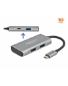 DeLOCK external USB 3.2 hub gy - USB3.2> 3 x USB Type-A + 1 x USB Type-C - nr 10