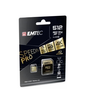 Emtec microSD 512GB 100/95 SpeedIN PRO - ECMSDM512GXC10SP nr 1