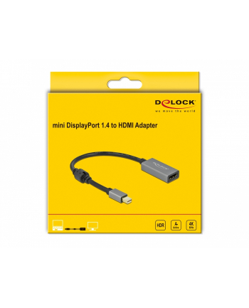 DeLOCK Mini DP 1.4> HDMI Adapter 4K 60Hz - 66570