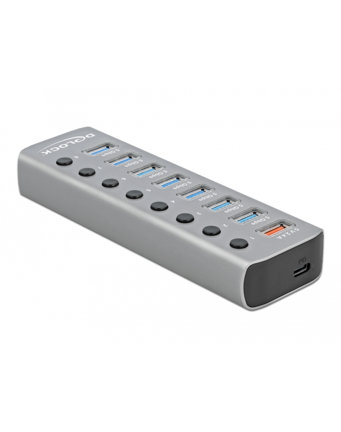 DeLOCK USB 3.2 Gen1 Hub + 7Po + SLK + USB-C - 63264 główny