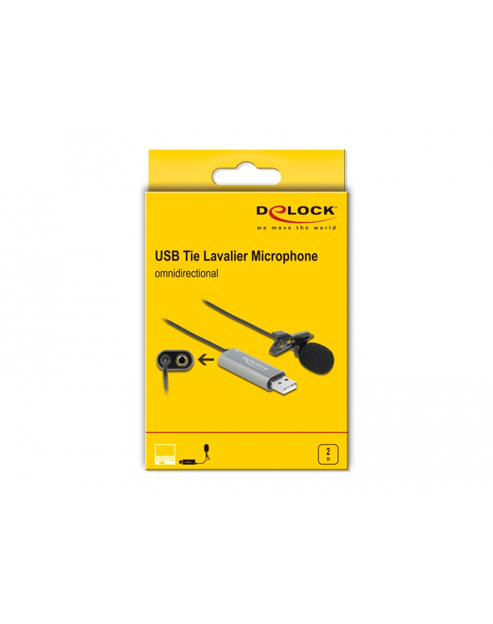 DeLOCK USB tie microphone - 66638 główny