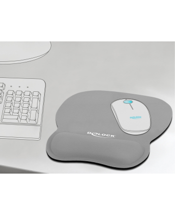 DeLOCK ergonomic mouse pad with gel wrist rest - 245x206