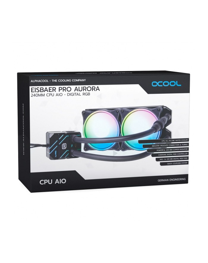 Alphacool Eisbär Pro Aurora 240 CPU Kolor: CZARNY - 1019573 główny