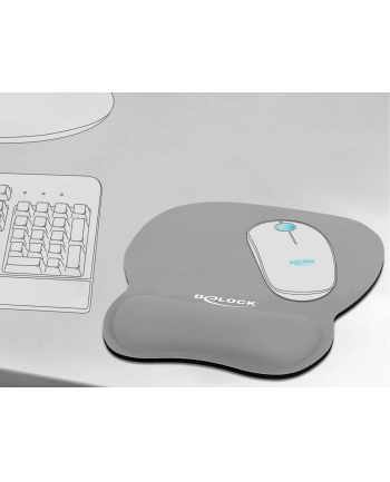 DeLOCK ergonomic mouse pad with gel wrist rest - 245x206 nr 2
