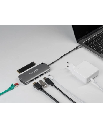 DeLOCK USB-C DS M.2 Slot-4K HDMI / USB / LAN - + PD 3.0 nr 2