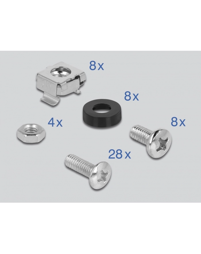 Delock 19 DIN rail mount 4 U bk - 42632 główny