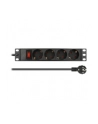 DeLock 10 socket strip 4-way 1U bk - with pczerwonyective contact switch - nr 5