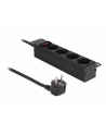 DeLock 10 socket strip 4-way 1U bk - with pczerwonyective contact switch - nr 6