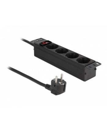 DeLock 10 socket strip 4-way 1U bk - with pczerwonyective contact switch nr 1