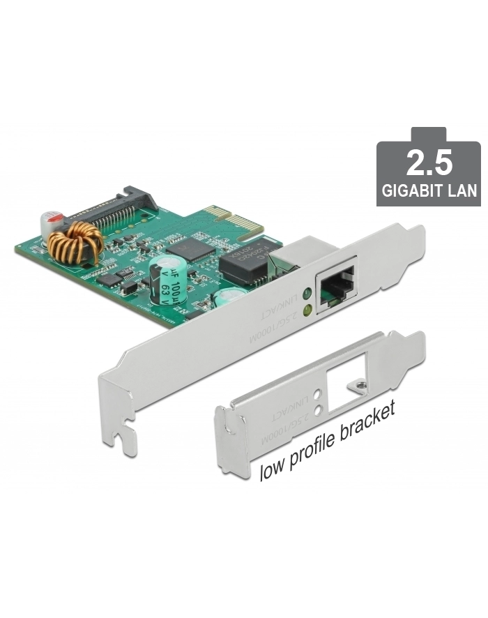 DeLOCK PCIe x1 K 1xRJ45 2.5GB LAN PoE - 89139 główny