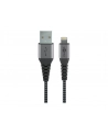 Goobay cable Lightning textile grey / silver 1,0m - 49268 - nr 2