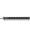 Brennenstuhl Alu Line 8-way 19 2m Kolor: CZARNY / grey - H05VVF3G1,5 / 19,500 A - nr 14