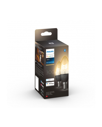 Philips Hue E14 candle twin pack 2x300lm - Filament - White Amb.