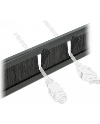 DeLOCK 10 cable management brush strip, cable management
