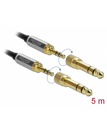 DeLOCK jack 3.5mm St> St screw. 5m - 3Pin> screw adapter