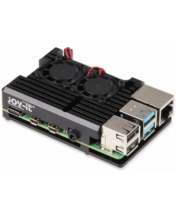 Joy-IT aluminum housing + FAN Raspberry Pi 4 bk