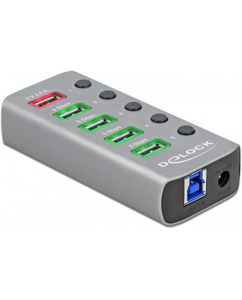 DeLOCK USB 3.2 Gen1 Hub + 4Po + 1SLK + ST + BE - 63262