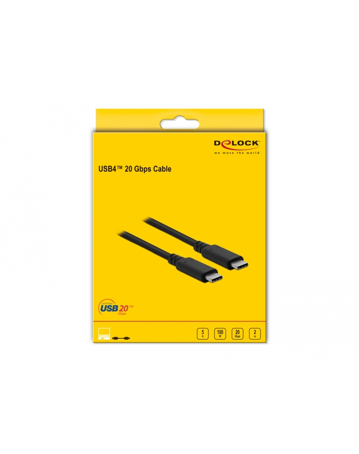 DeLOCK cable USB4 20Gbps 2m bk - 86980 główny