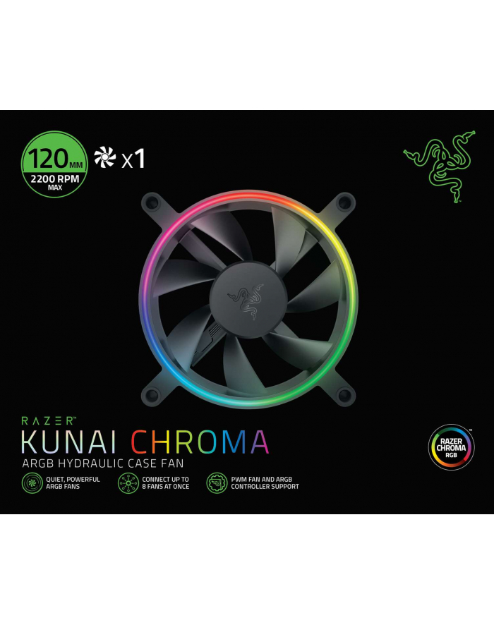 Razer Kunai ARGB LED PWM 1x 120x120x25mm - RC21-01800100-R3M1 główny