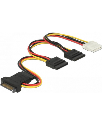 DeLOCK SATA 15P St> 3xSATA + 1xMolex - 4 pin socket 20 cm (PCB)