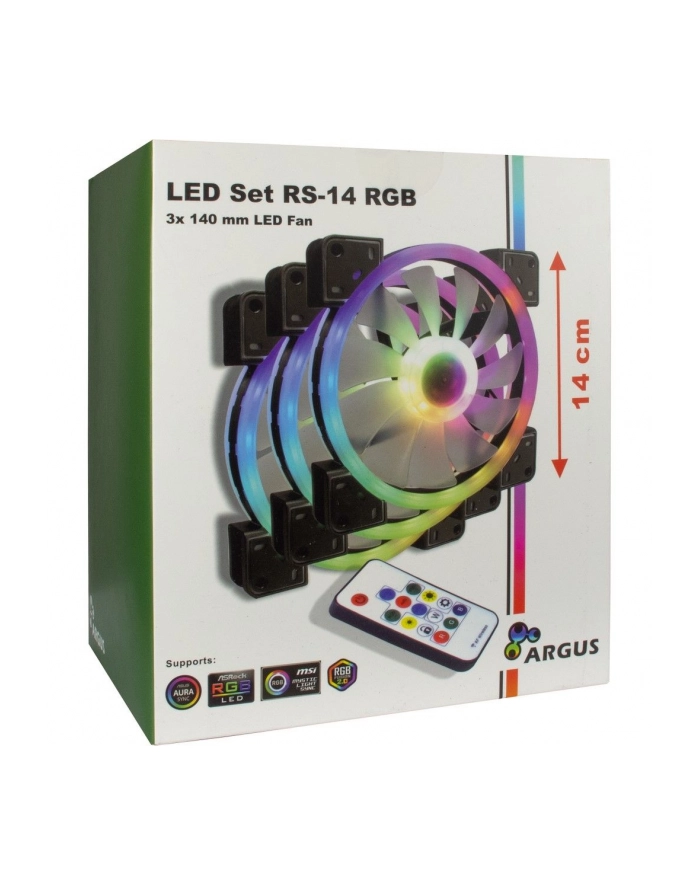 Inter-Tech Argus RGB Set RS-14 3x140mm - 88885536 główny