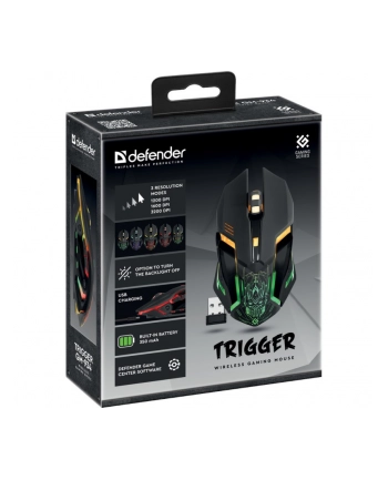 defender Mysz gamingowa bezprzewodowa TRIGGER GM-934 nr 2