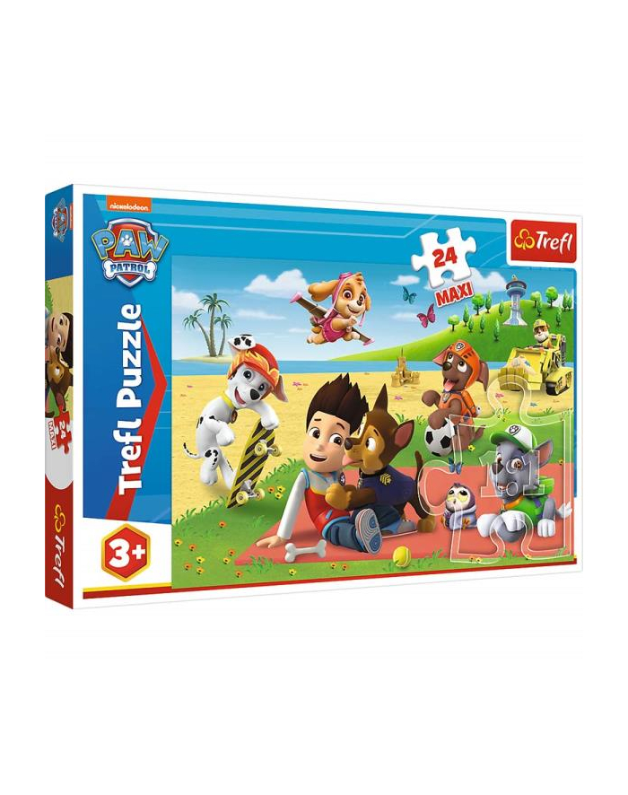 Puzzle 24el Maxi Zabawa na kocu. PAW PATROL Psi Patrol 14346 Trefl główny