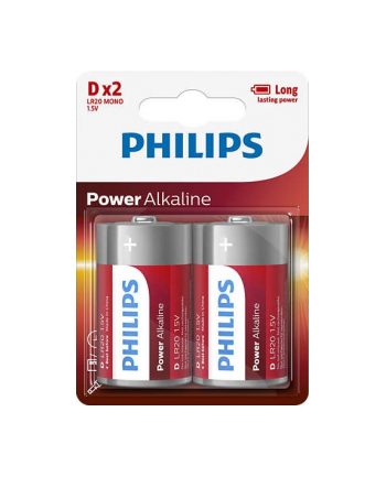 philips Baterie Power Alkaline D 2szt. blister (LR20)